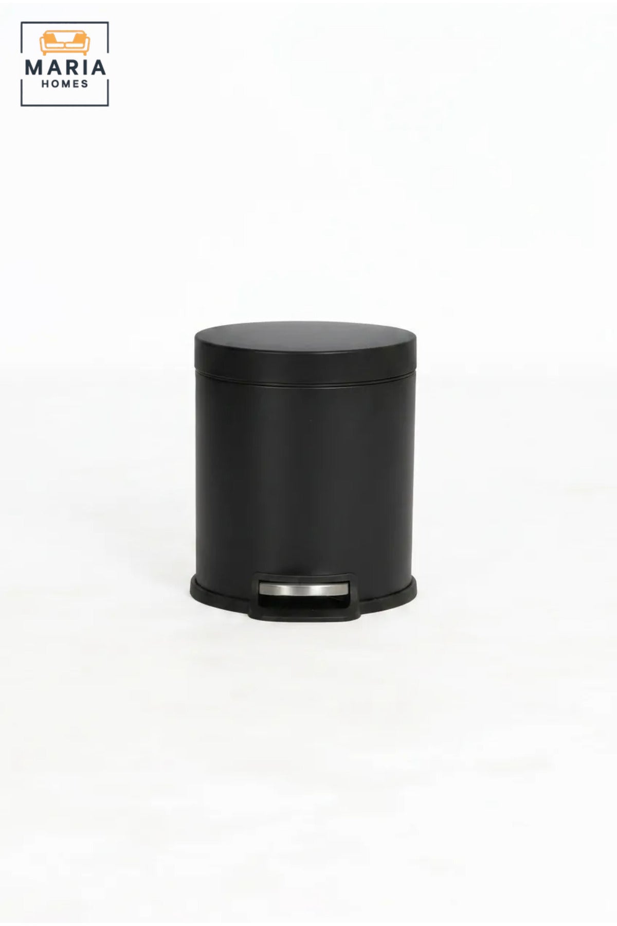 Compact Round Pedal Trash Bin with Lid, Small Hands-Free Waste Container for Bathroom, Bedroom, Office, Vanity Area and Compact Spaces