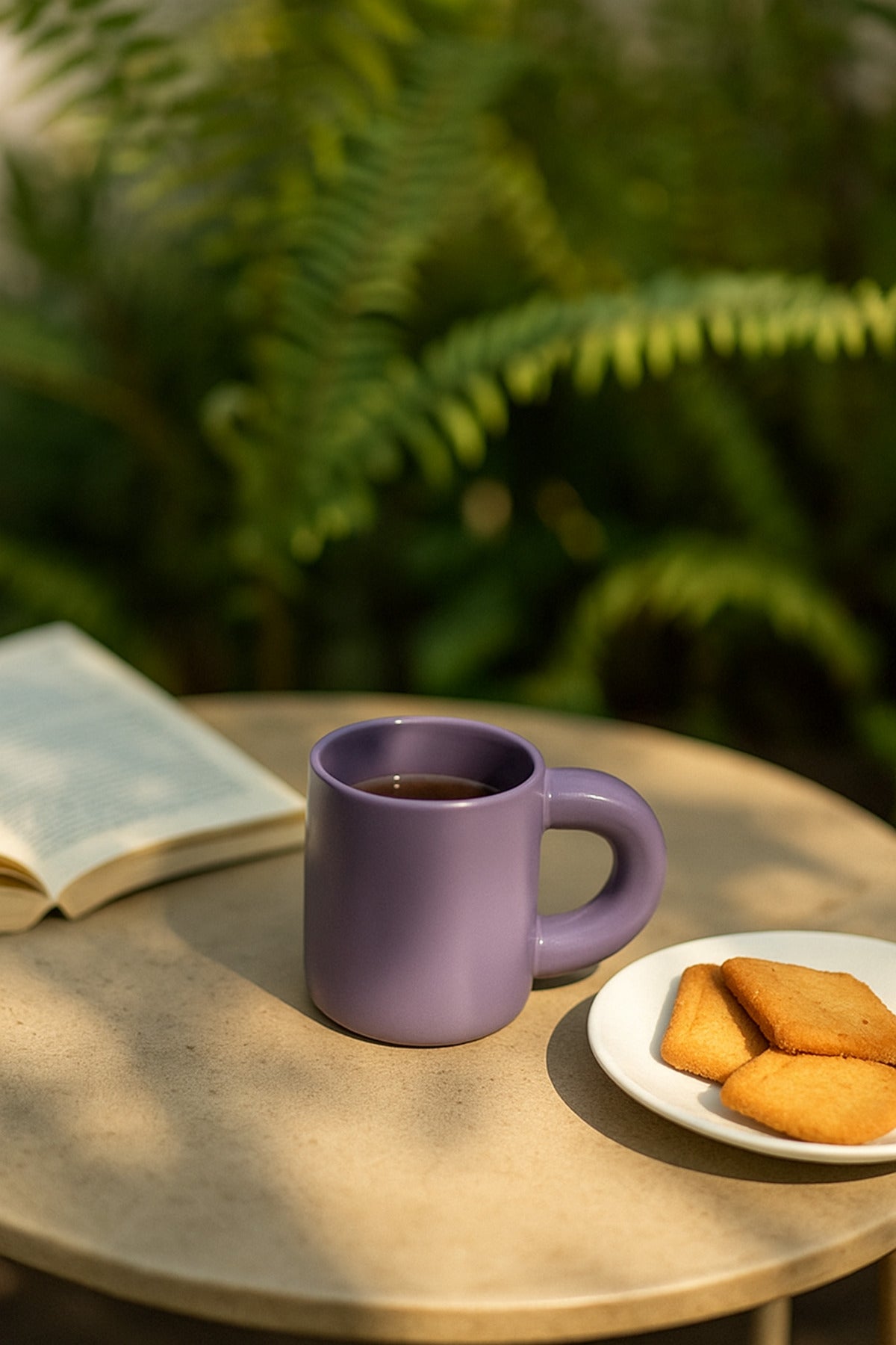 Purple Ceramic Mug Ð Modern Minimalist Coffee and Tea Cup