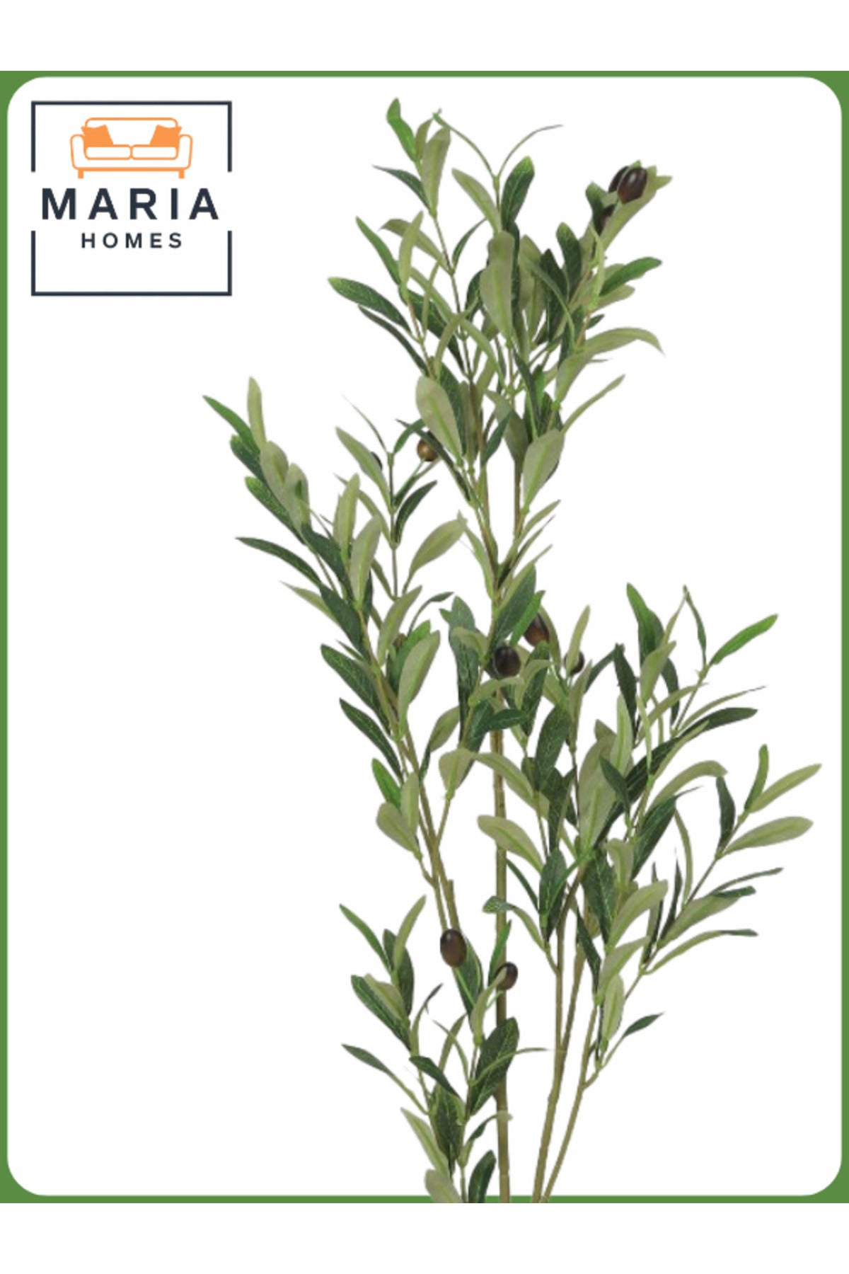 Artificial Olive Tree 85 cm Ð Realistic Green Leaves in Black Plastic Pot