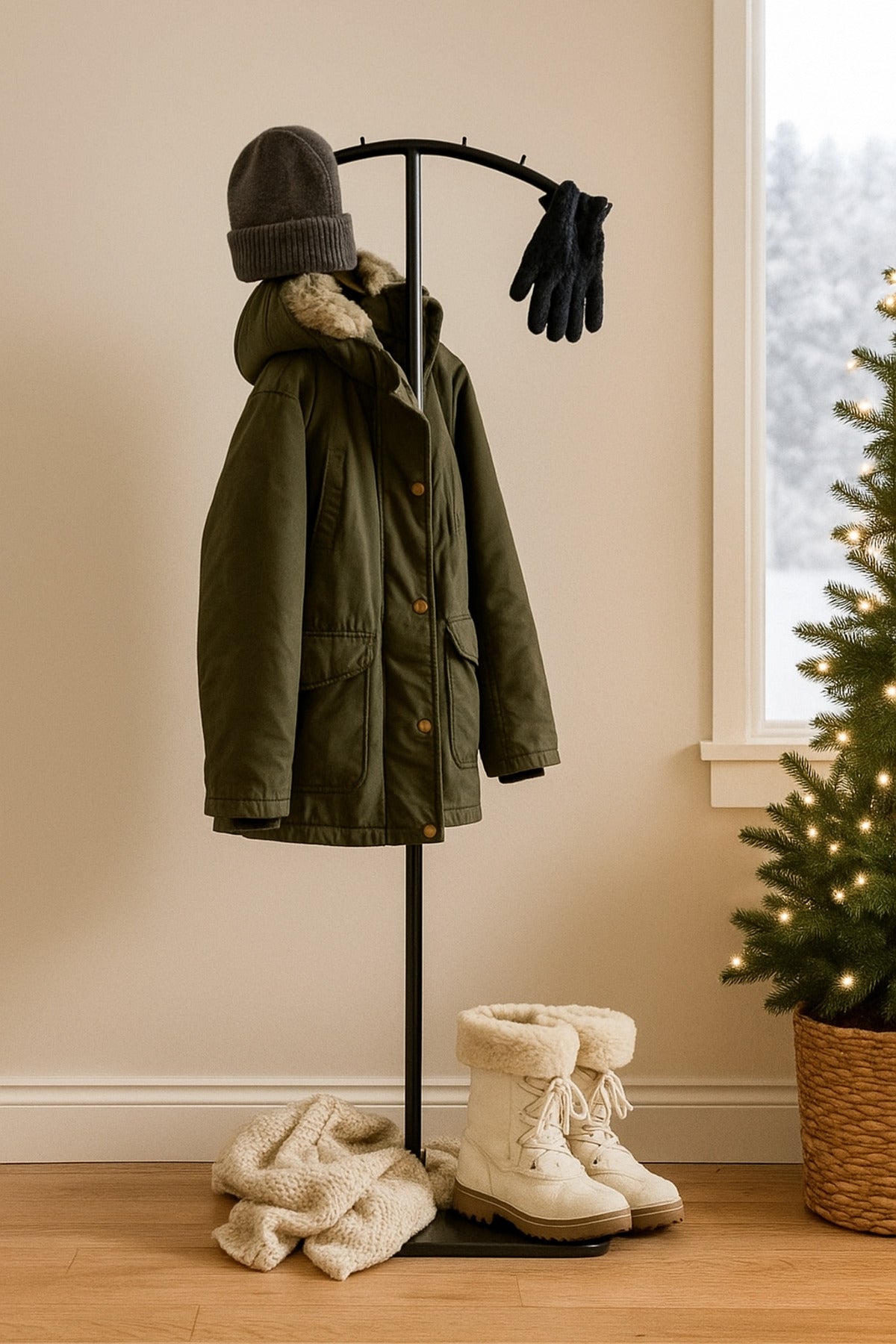 Black Metal Hat & Scarf Display Stand Ð 170 cm Height Retail Rack