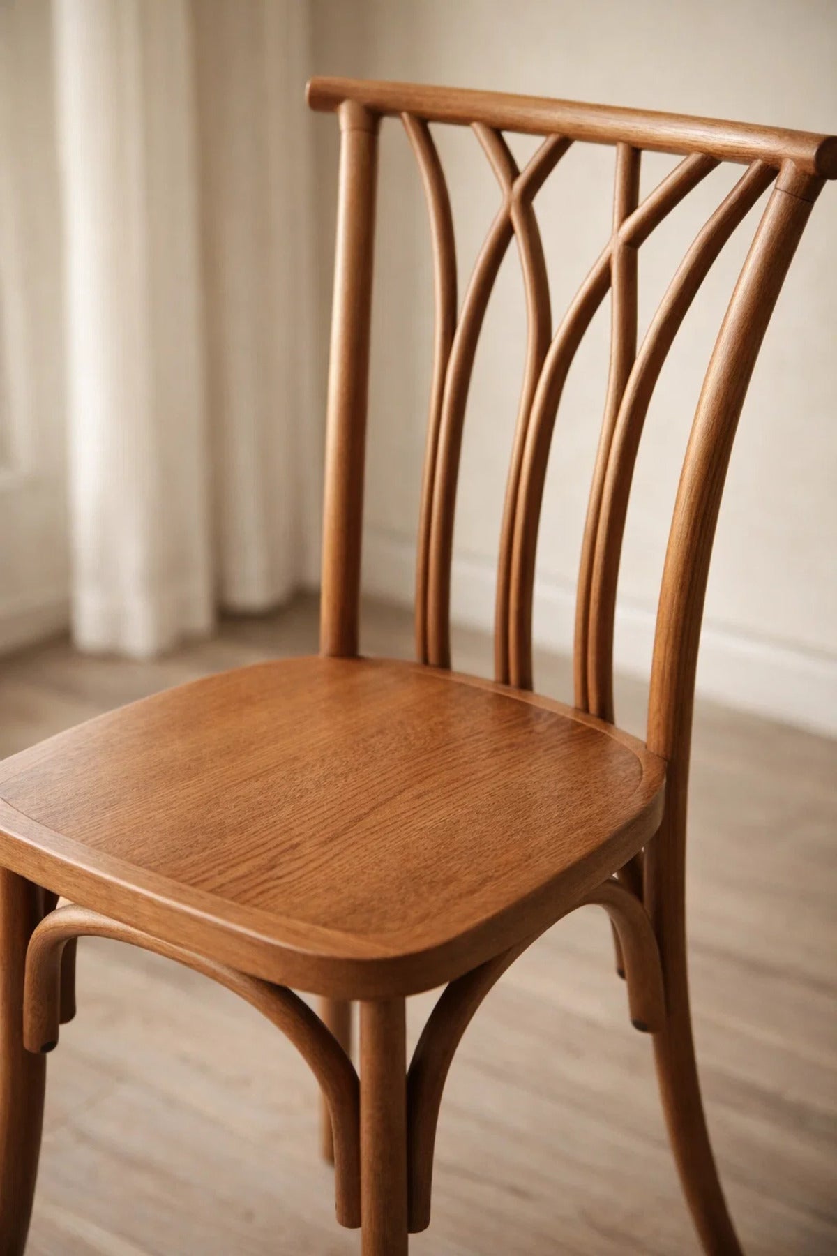 Light Brown Wooden Dining Chair 42x45x88cm Caf≈Ω Restaurant light brown wooden Kitchen