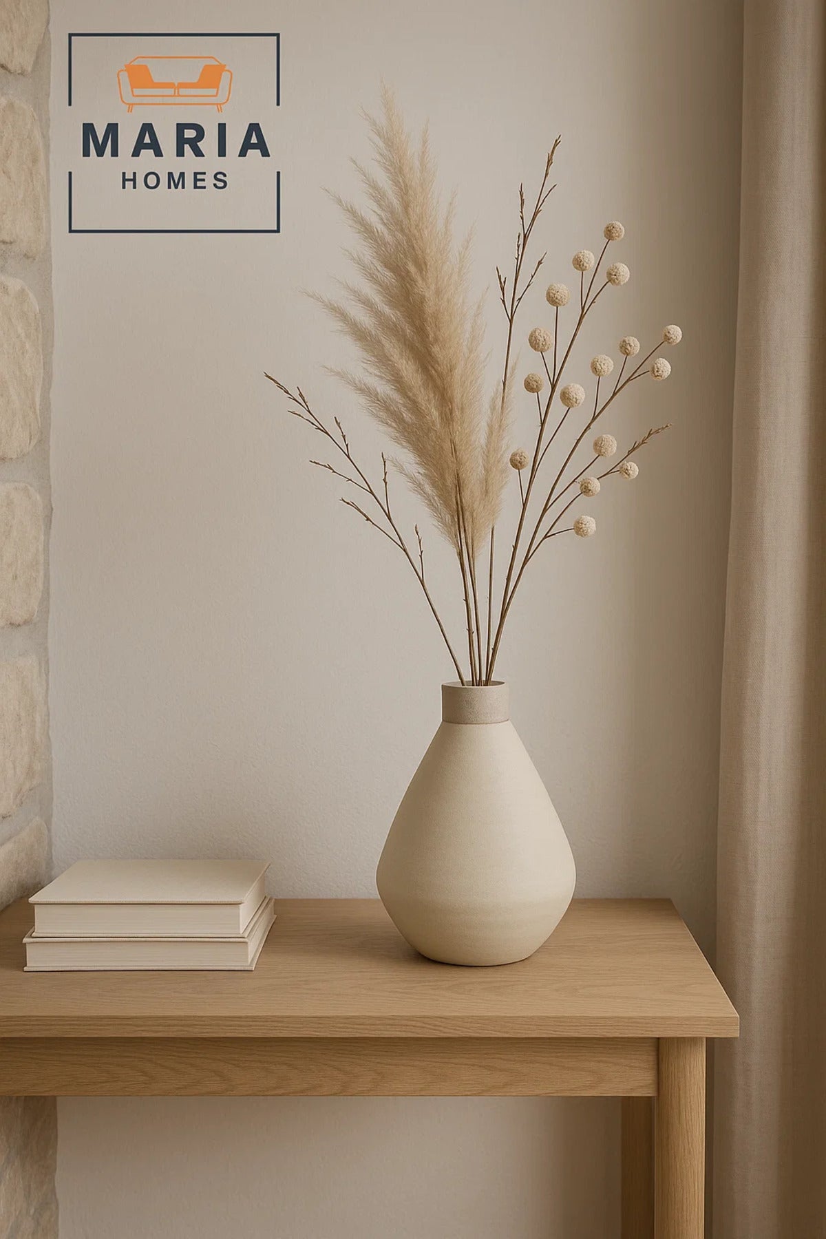 Matte Beige Ceramic Decorative Vase Ð Small Modern Accent Piece