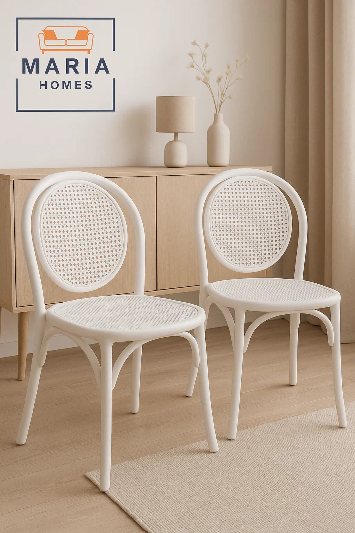 White Modern Plastic Dining Chair Ð Ventilated Backrest for Indoor & Outdoor Use
