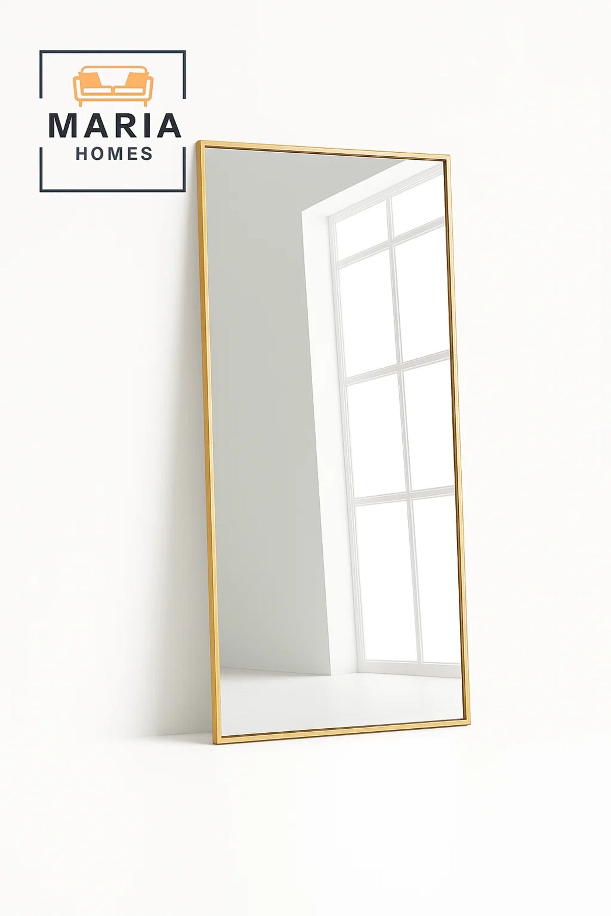 Full-Length Gold Frame Mirror with Minimalist Design-size 140*70 CM