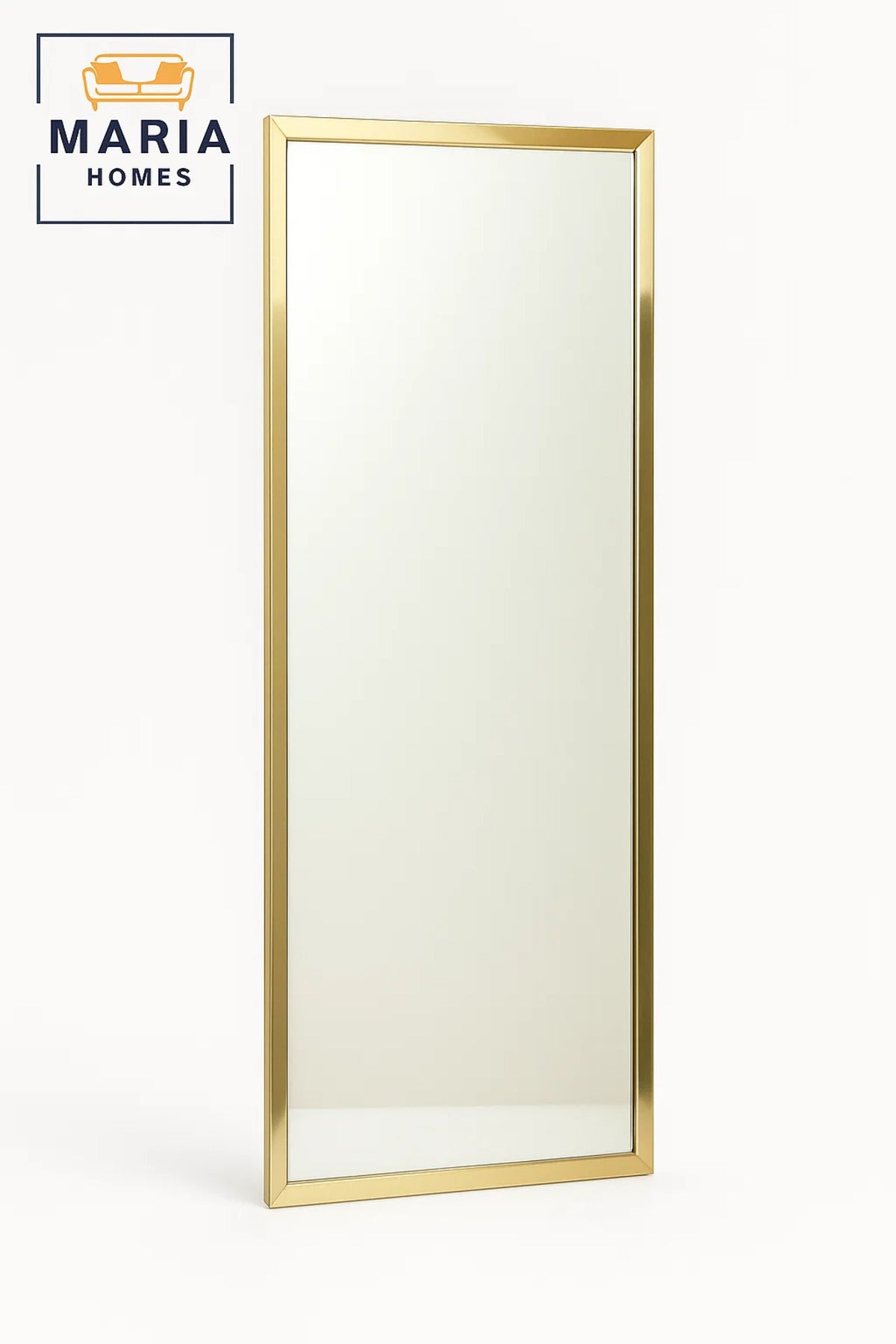 Full-Length Mirror with Shiny Gold Frame-size 80*60cm