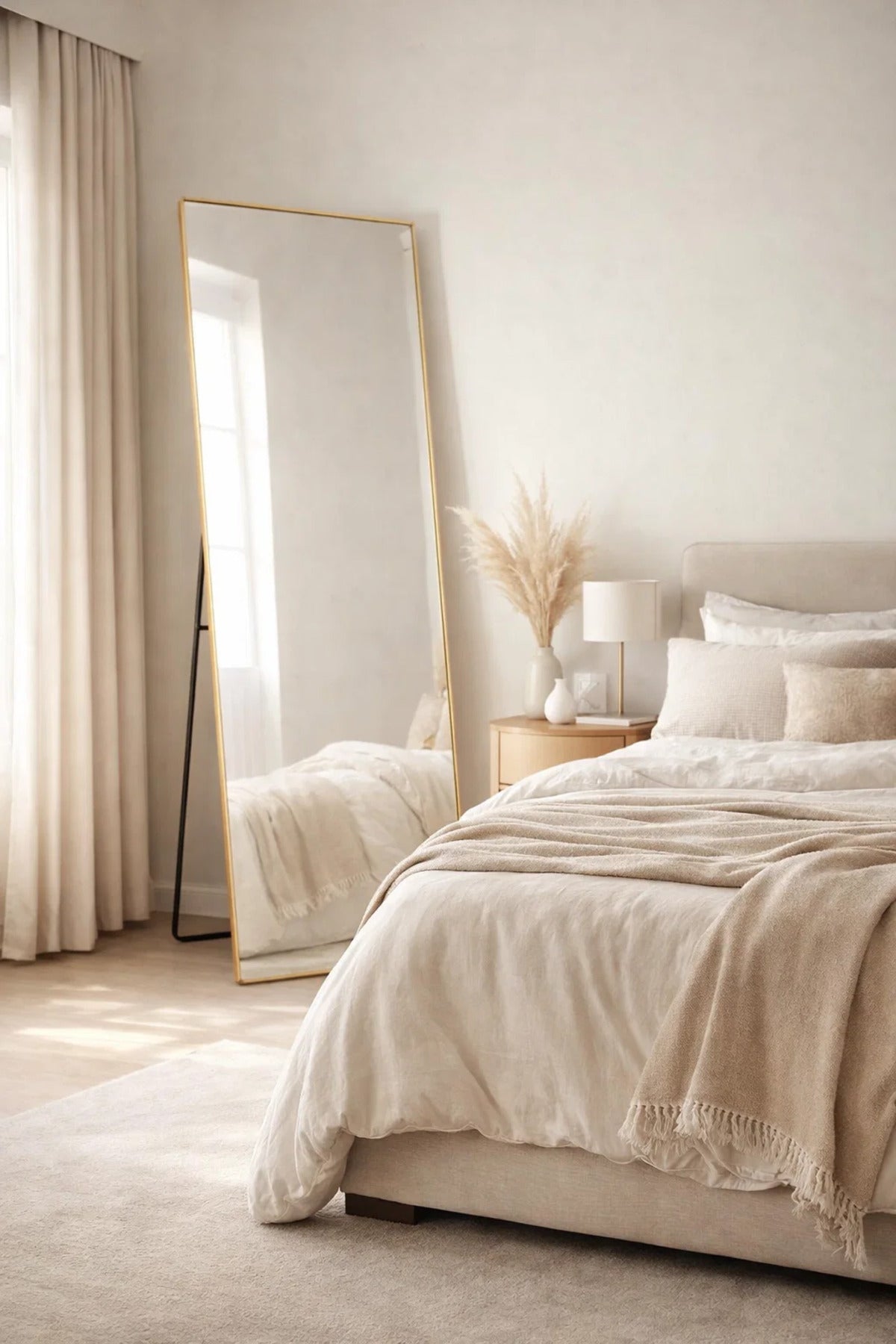 Gold Standing Floor Mirror 180x80cm Full Length Bedroom gold standing floor