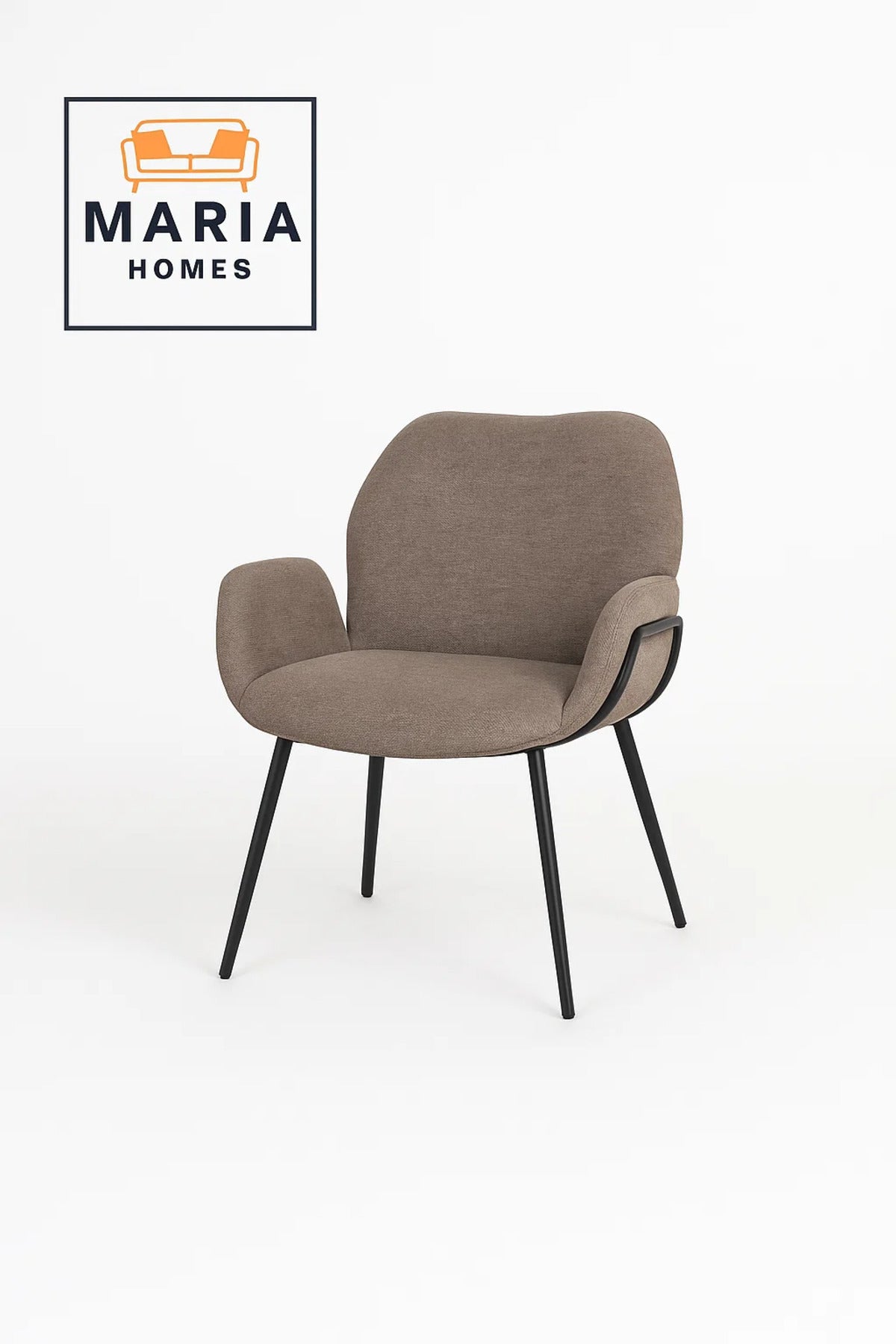 Modern Armchair with Upholstered Seat
