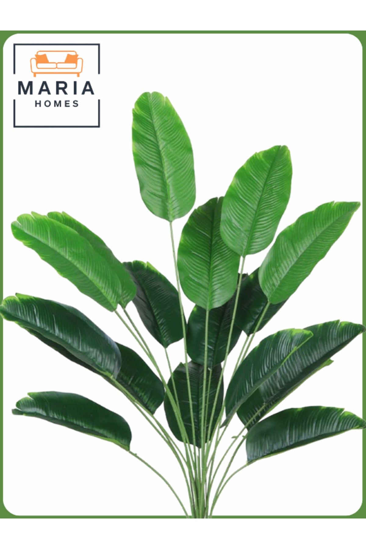 Artificial Banana Leaf Plant 80 cm Ð Decorative Indoor Plant with WhitePot
