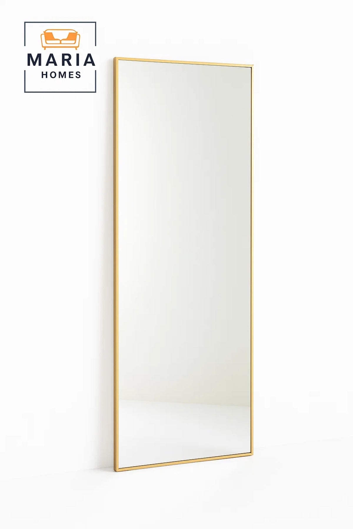 Full-Length Mirror with Gold Frame
