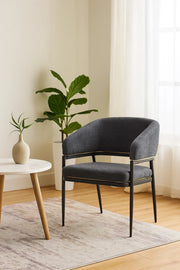 Blue Fabric Accent Chair | Modern Comfortable Armchair for Living Room, Office & Hotel Lobby Decor