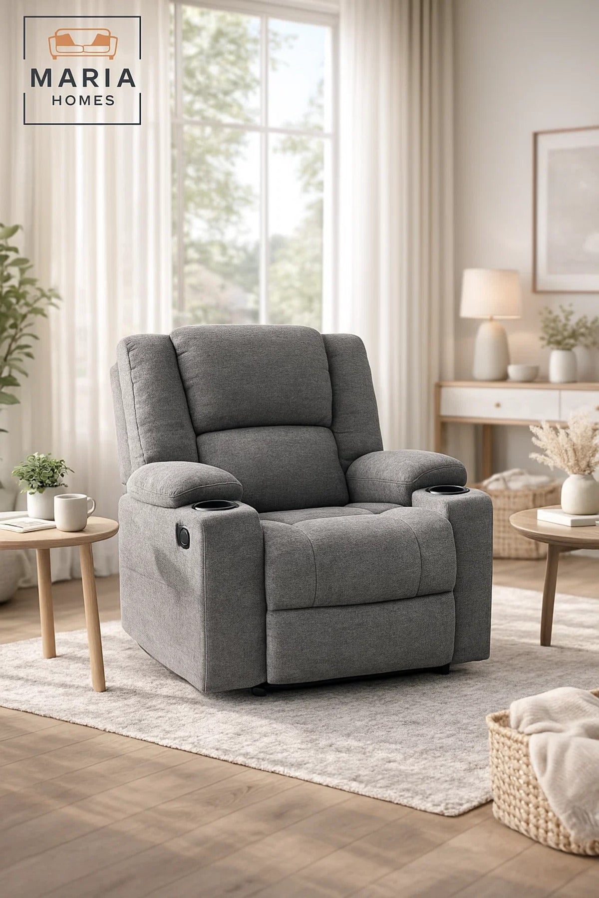Comfort Recliner Armchair Green Adjustable Lounge Chair with Footrest