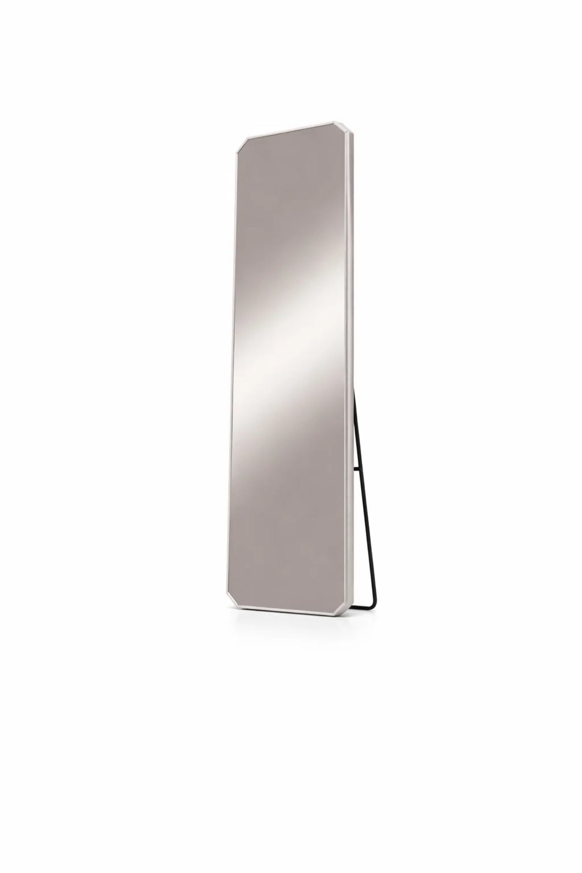 Silver Aluminum Full Length Mirror 170x50cm Standing Bedroom Mirror Shatterproof Decor Furniture