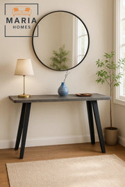 Industrial Grey Console Table with Angled Legs 120x80x35cm Ð Modern Entryway Hallway Table