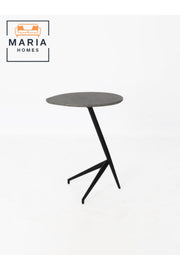 Gray Side Table Ð Modern Accent Coffee Table with Unique Base 50_39_65 cm
