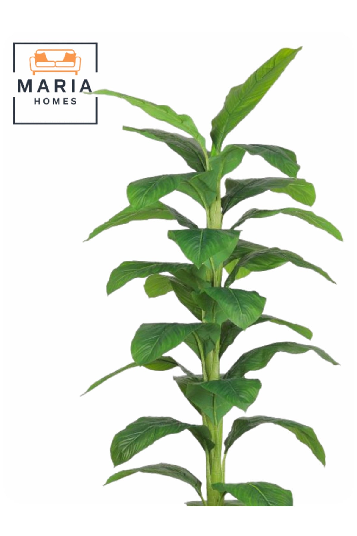 Artificial Green Leaf Tree 200 cm Ð Tall Decorative Plant in Grey Pot