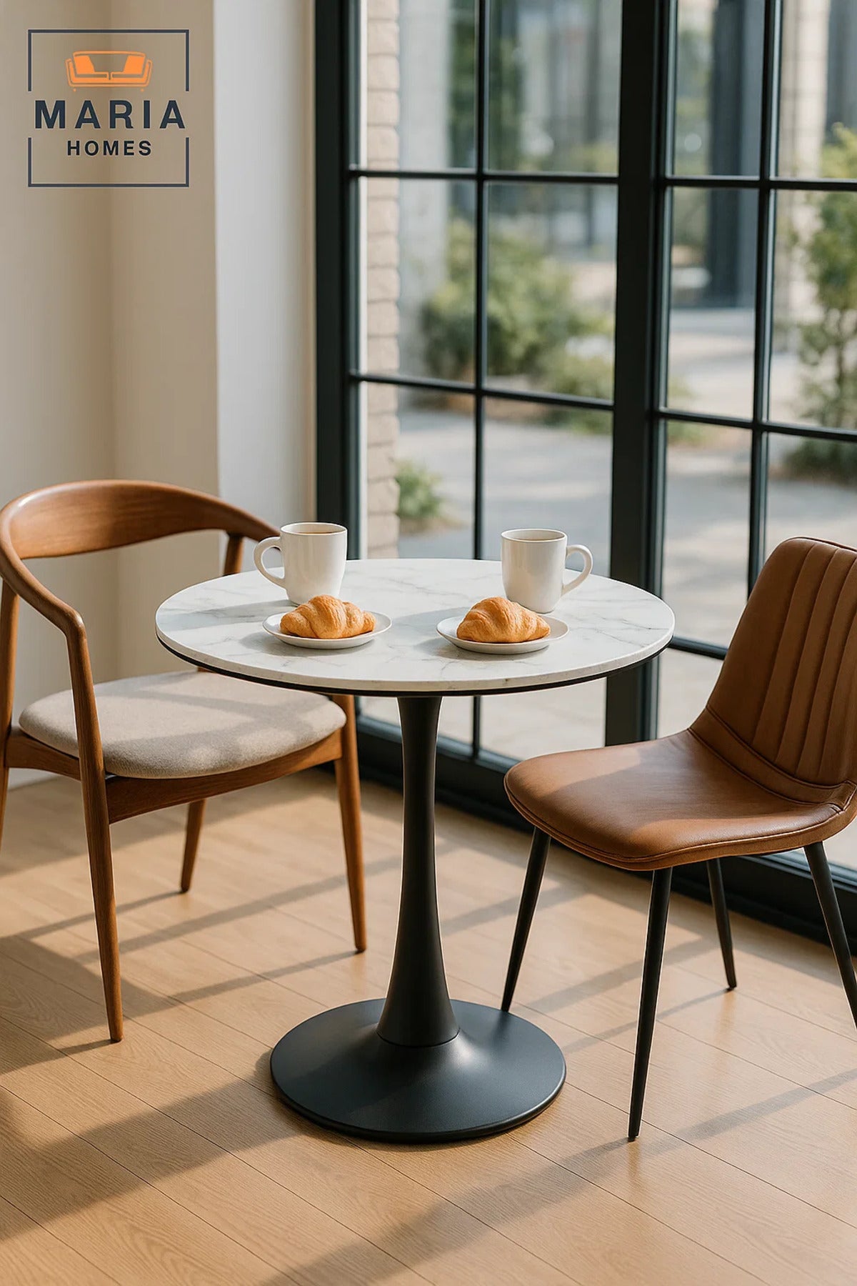 Round Black Dining Table √ê Modern Caf≈Ω, Restaurant, Office & Home Metal Furniture 70_70