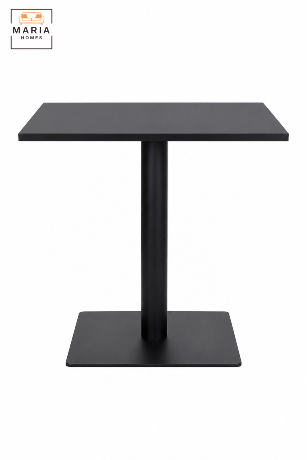 Modern Square Dining Table with Pedestal Base | Contemporary Café Restaurant Table for Dining Room, Coffee Shop, Office & Commercial Spaces