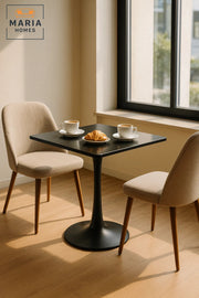 Rectangular Black Dining Table Ð Modern CafŽ, Restaurant, Office & Home Metal Furniture 60_60 cm