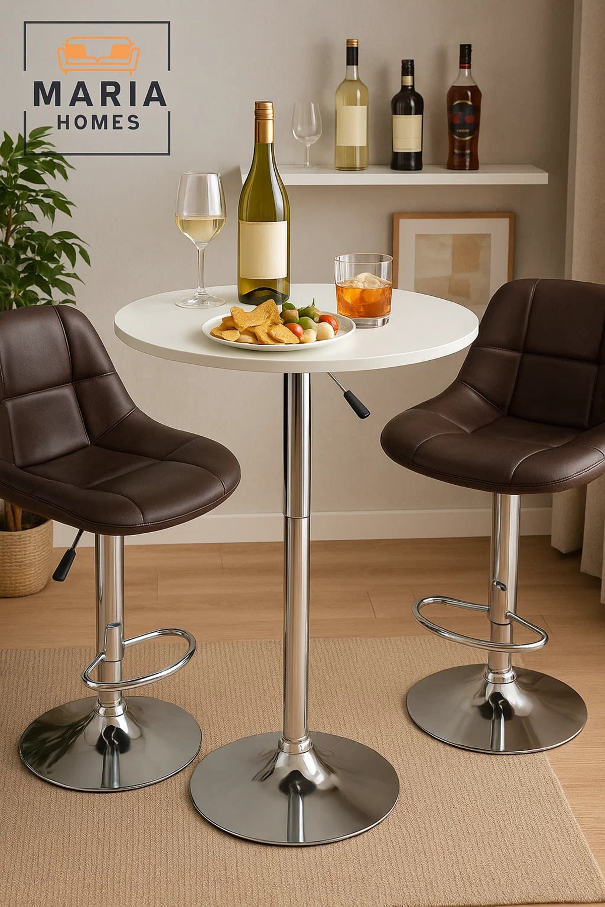Round white Bistro Table Pedestal Base