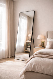 Black Full Length Standing Mirror 70x180cm Modern Floor black full length