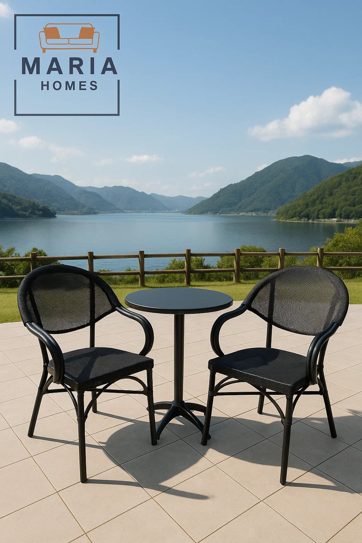 Modern Black Mesh Metal Arm Chair Ð Stackable, Indoor/Outdoor Use, Industrial Design