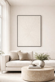 Minimalist Abstract Wall Art with Black Frame 123 x 83 cm
