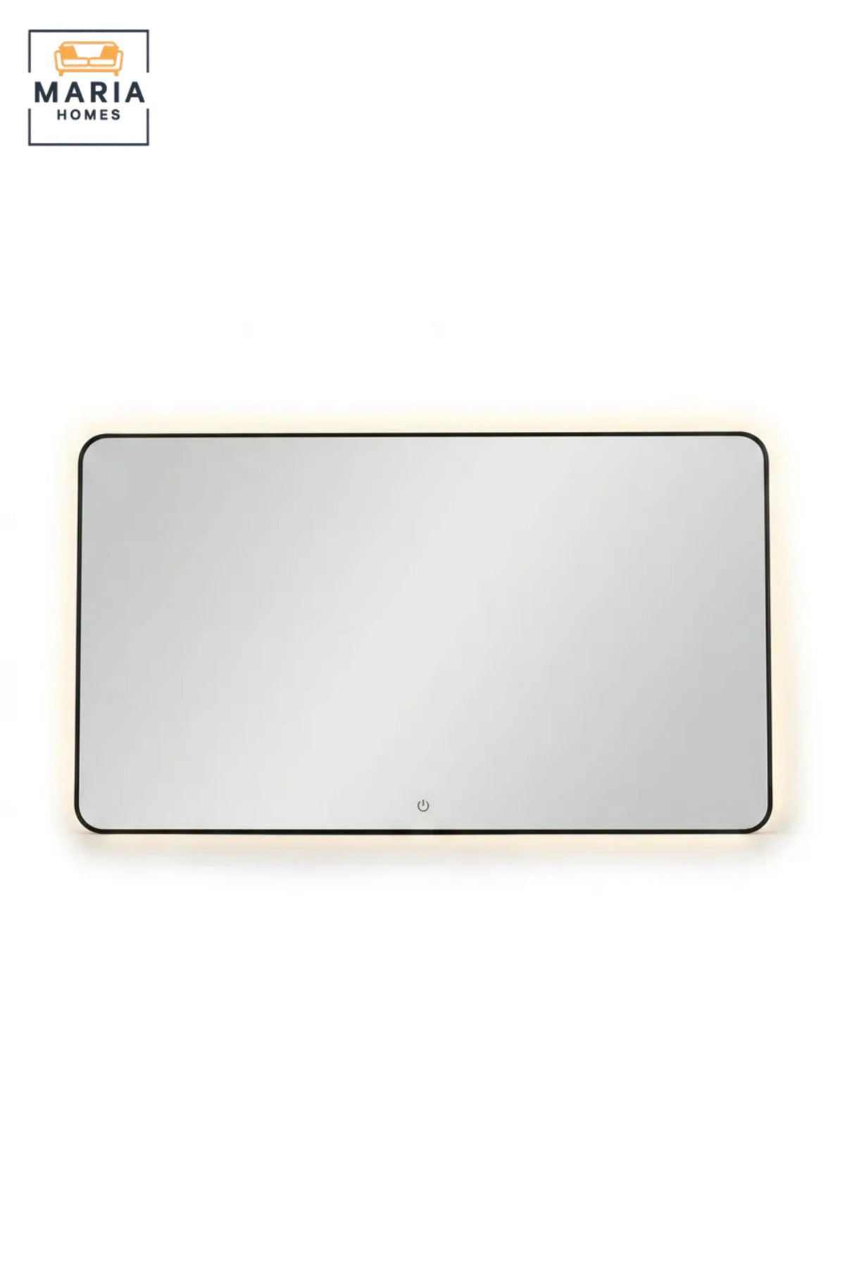 Rectangular LED Wall Mirror 120 × 60 cm with Touch Sensor, Rounded Corners and Backlit Illumination for Bathroom, Bedroom, Dressing Area and Vanity