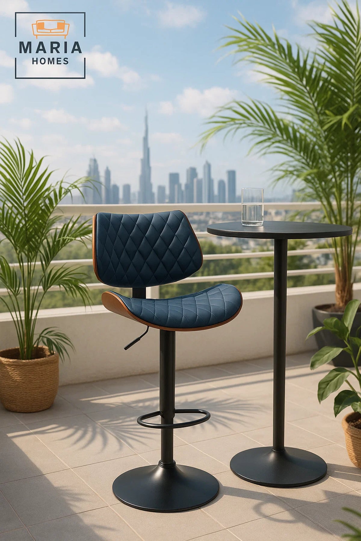 Modern Adjustable Bar Stool Chair for Kitchen Island & Home Bar √ê Swivel, Padded, Stylish Comfort