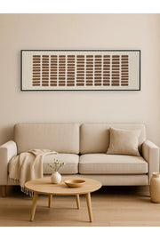 Modern Rectangular Wall Art Ð 150_50 cm Brown Pattern Framed Canvas for Living Room DŽcor