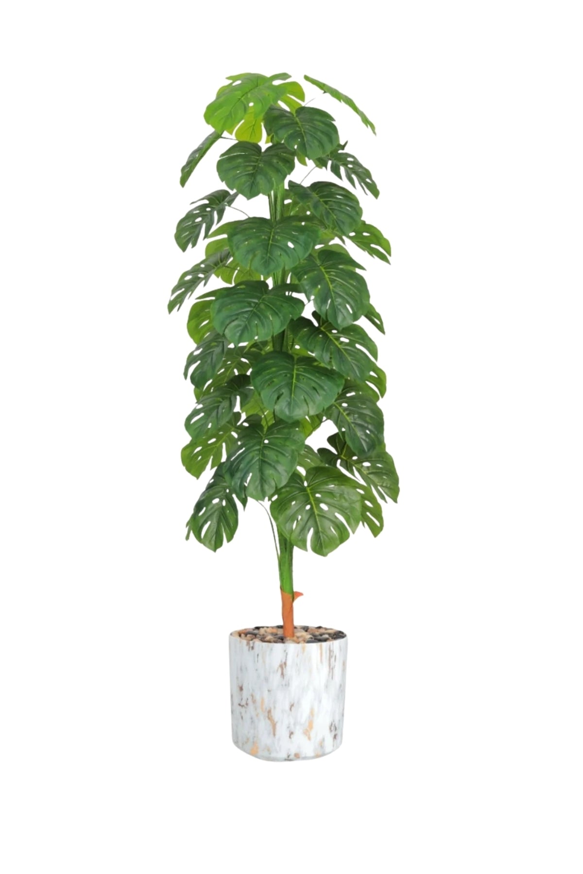 190 CM Artificial Monstera Tree with Marble Design with Pot – Indoor Tropical Plant