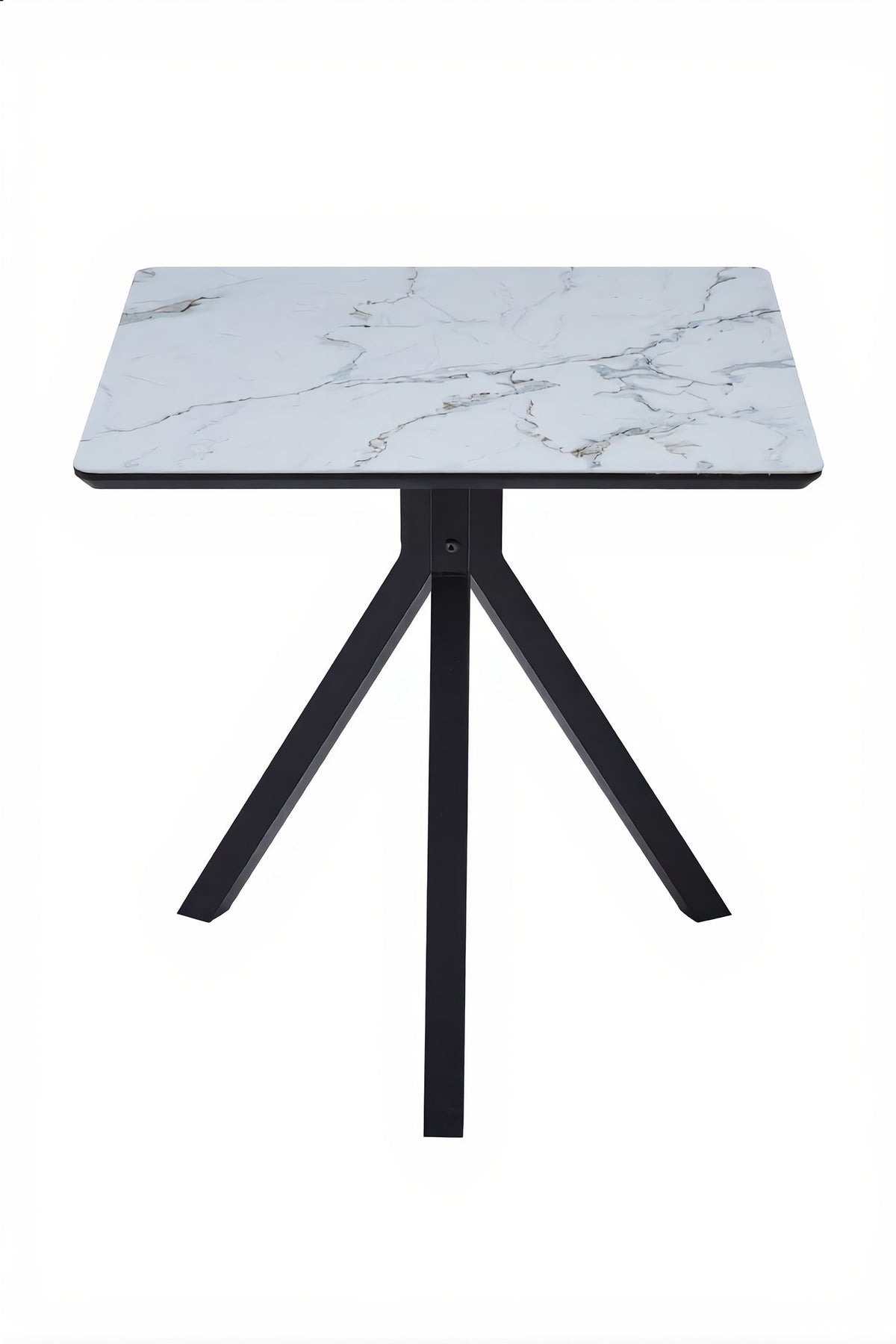 Square White Marble Dining Table √ê Modern Caf≈Ω, Restaurant, Office & Home Metal Furniture 70_70 cm