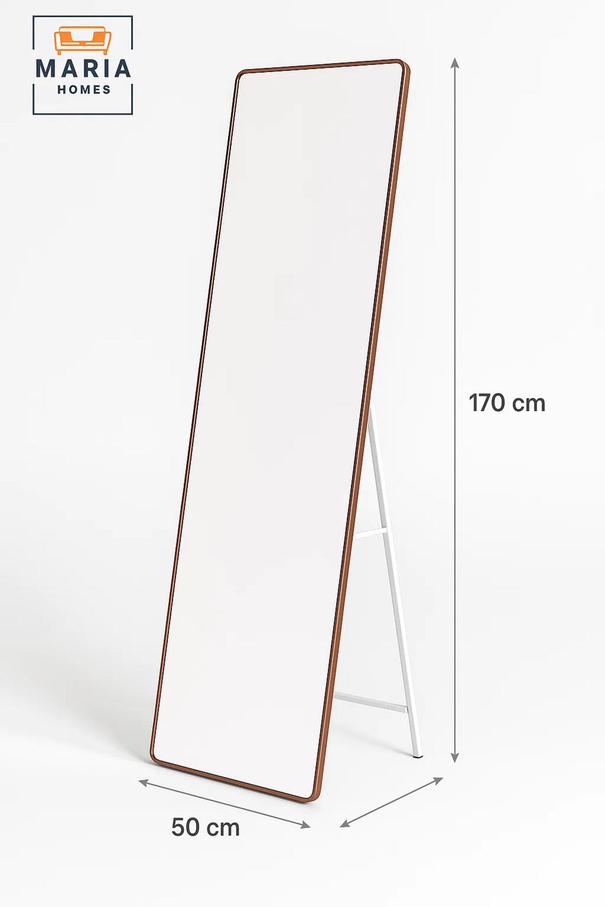 Full Length Coffee Frame Mirror 170_50 Standing Dressing Floor Mirror for Bedroom D≈Ωcor