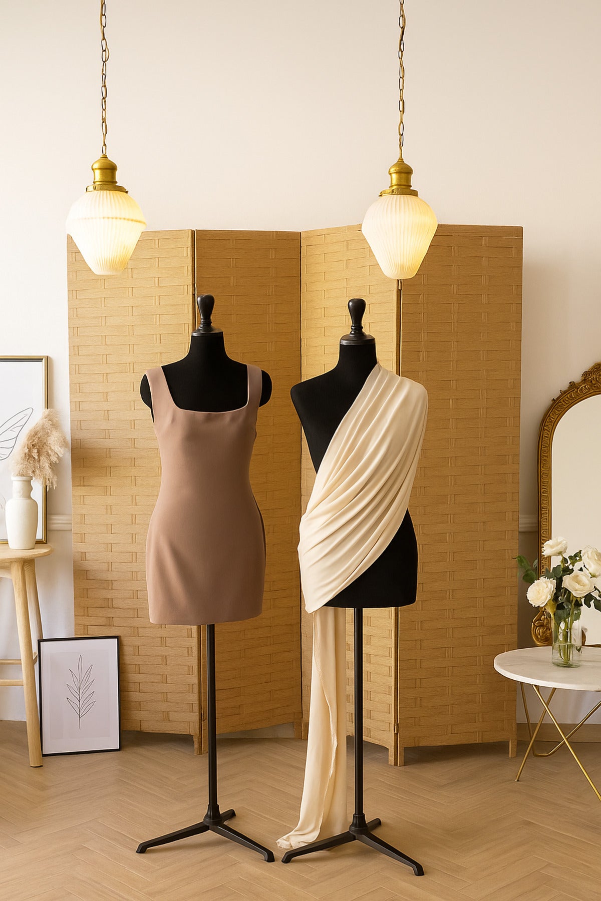 4-Panel Woven Room Divider Ð 180_180 cm Foldable Privacy Screen in Beige Rattan Design