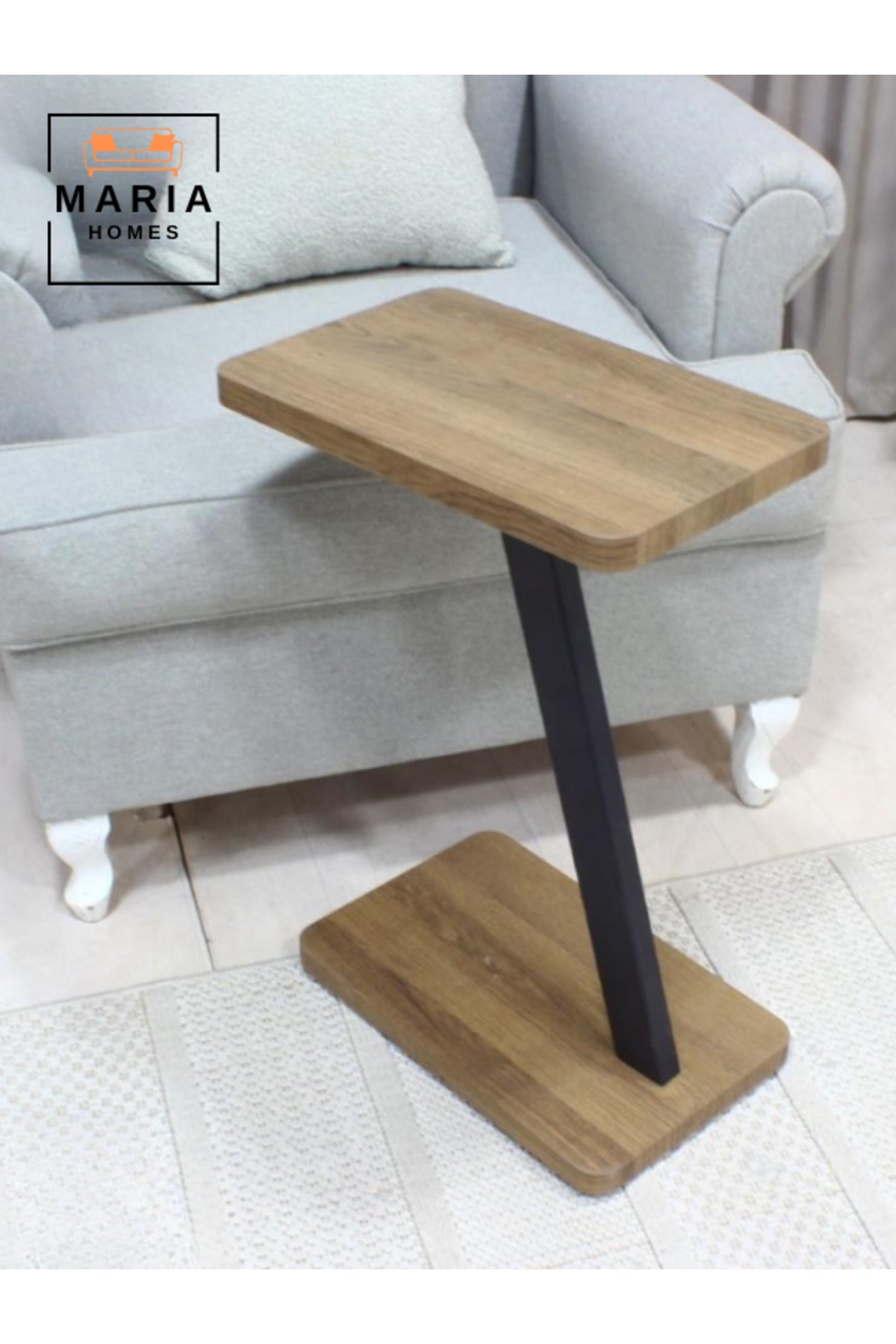 Modern Z-Shaped Side Table Stylish & Functional Perfect for Home & Office 25x40x60cm