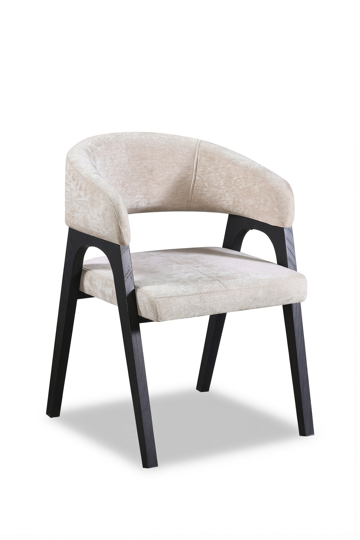 Light Grey Fabric Dining Chair 87x49x46cm Modern light grey fabric Kitchen