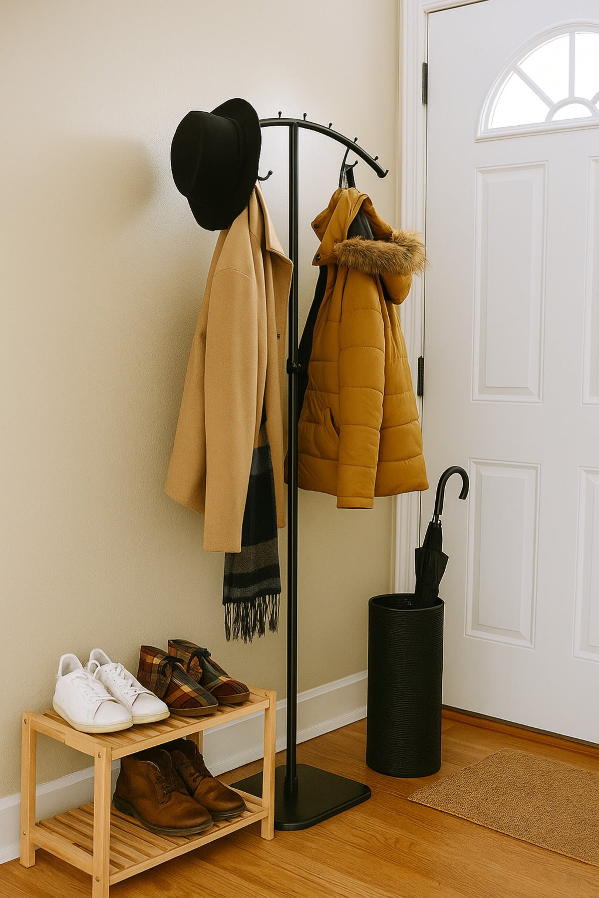 Black Metal Hat & Scarf Display Stand Ð 170 cm Height Retail Rack