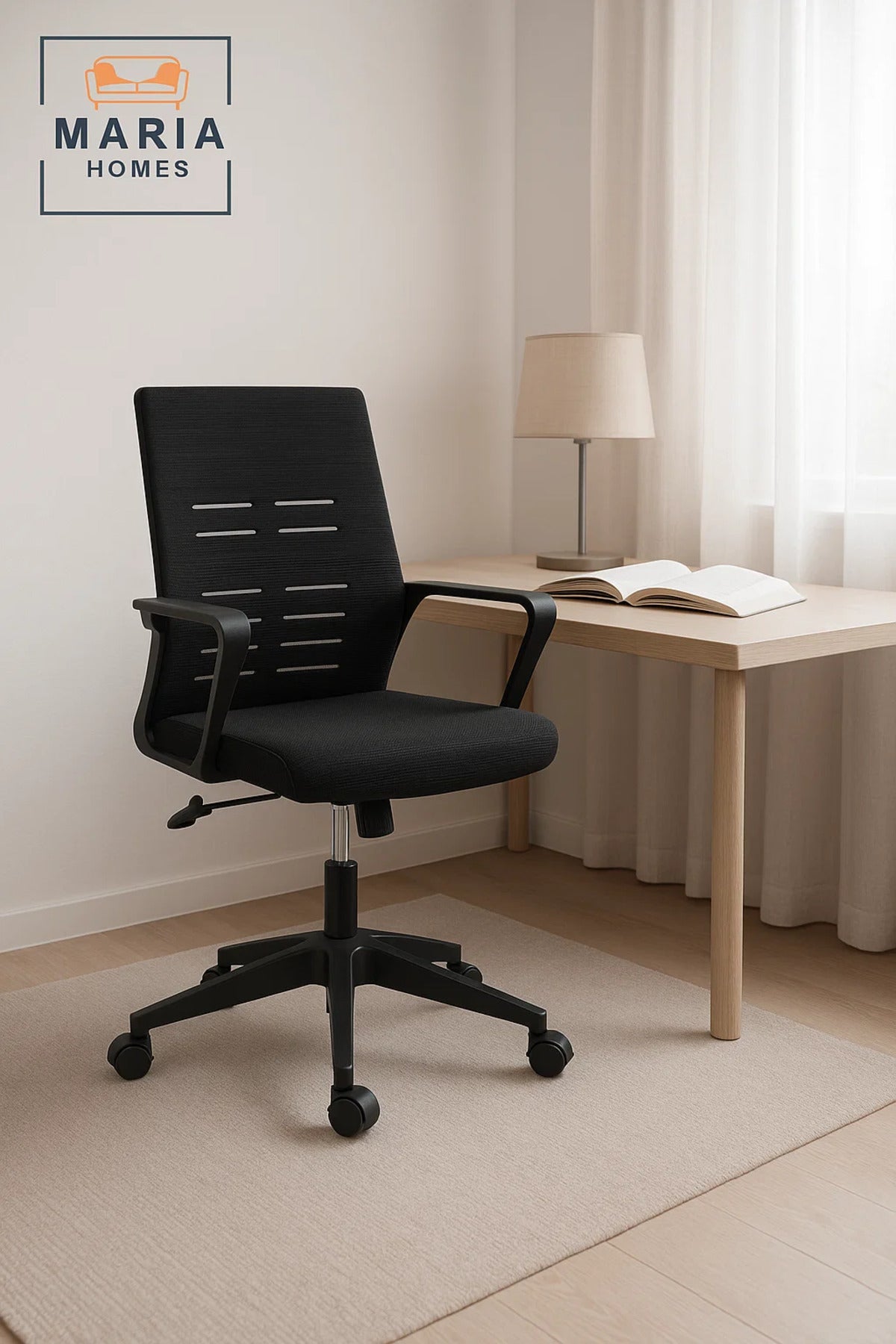 Ergonomic Black Office Chair with Mesh Back Ð Adjustable Height, Swivel & Comfortable Design
