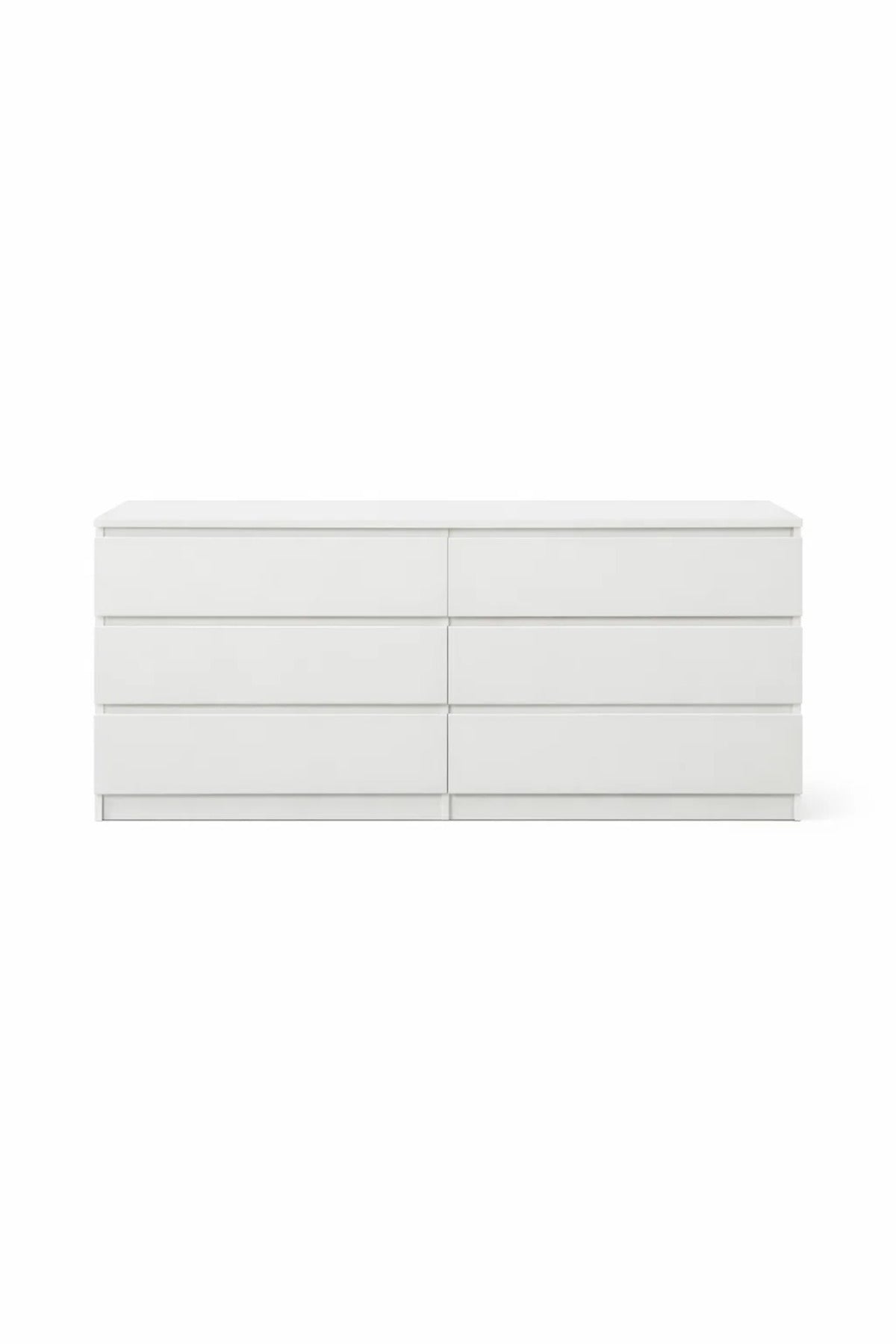 Modern White 6-Drawer Storage Cabinet Dresser for Bedroom Living Room 160x50x80cm Large Chest