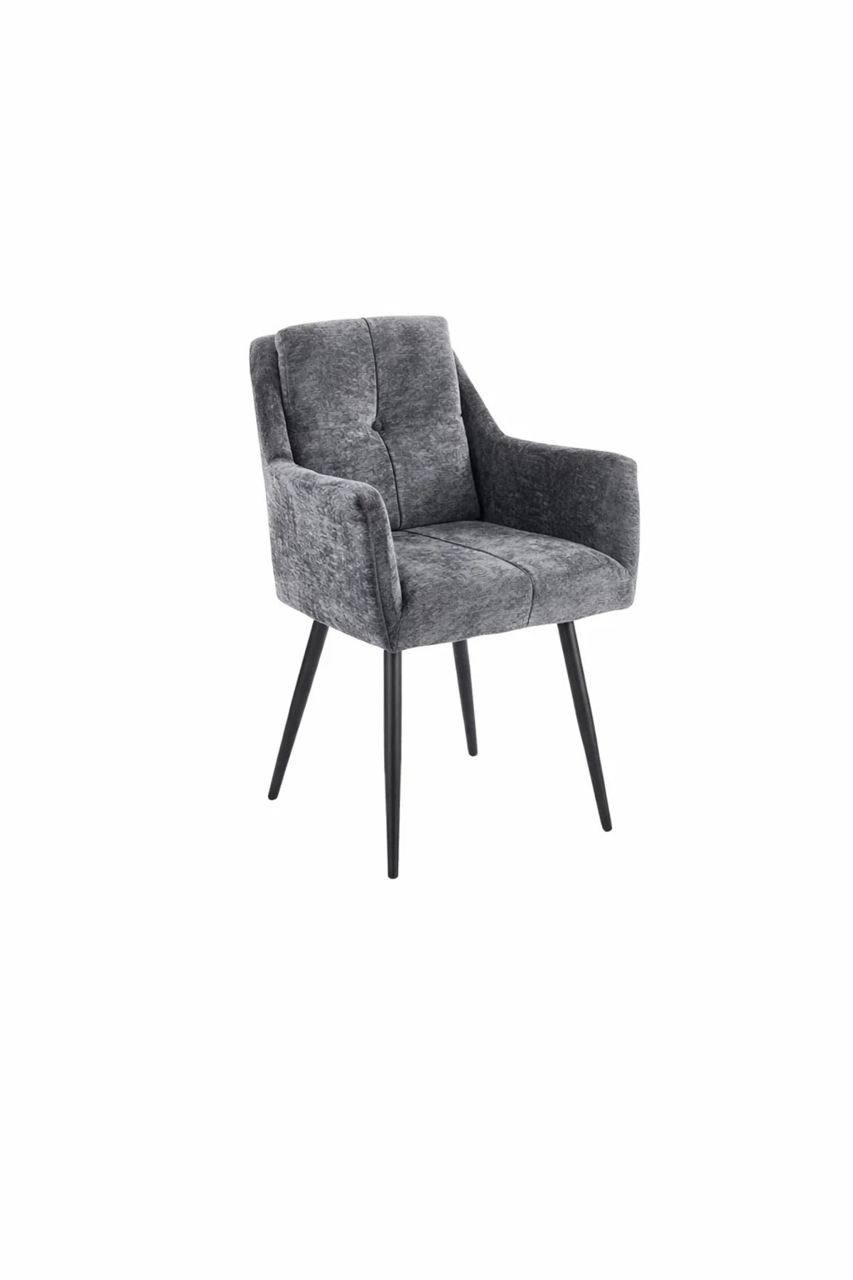 Stylish Dark Grey Armchair with Black Legs, 86x50x44 CM stylish dark grey Dining Room