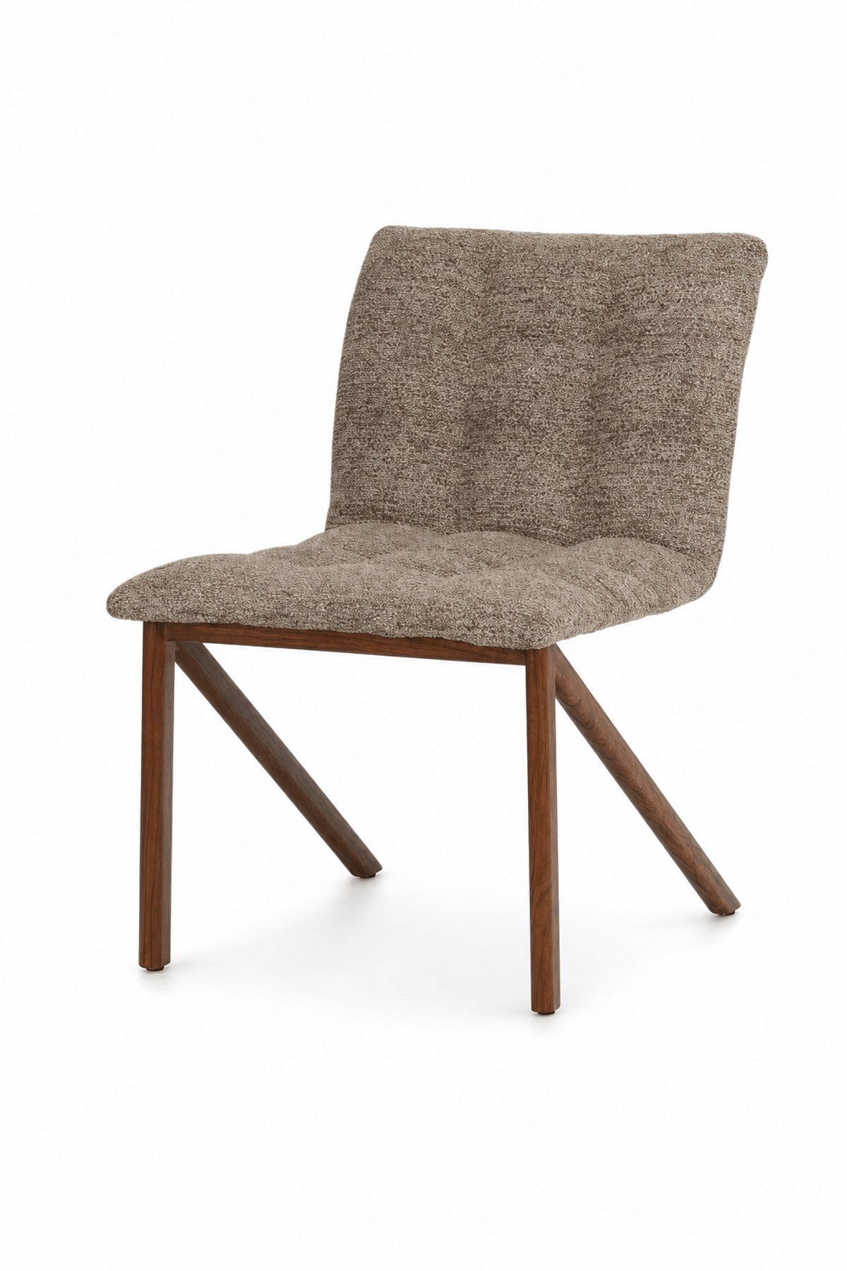 Coffee Brown Upholstered Dining Chair with Wood-Look Legs for Home and Dining Rooms
