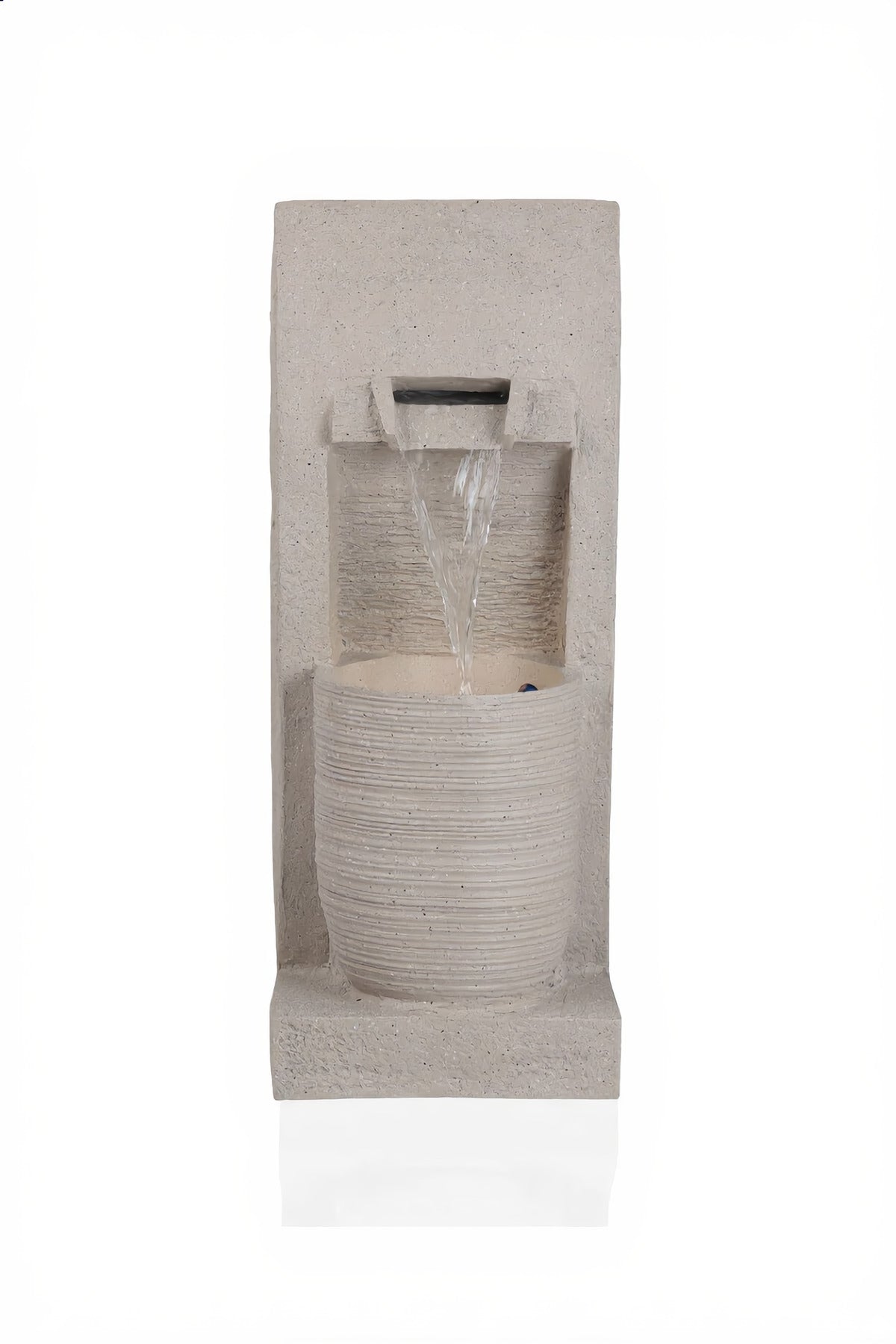 Modern Grey Indoor Water Fountain 90cm Decorative Cascade Waterfall for Home Office Decor
