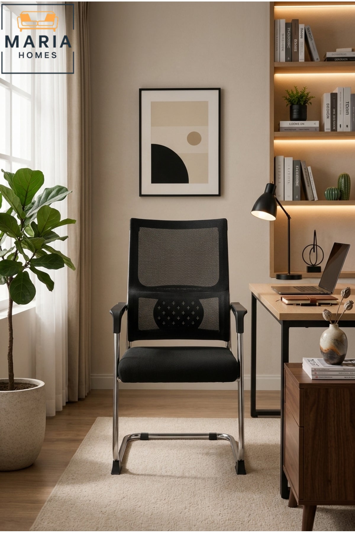 Ergonomic Mesh Office Chair with Armrests Ð Modern Visitor Chair for Office, Conference Room & Reception Area