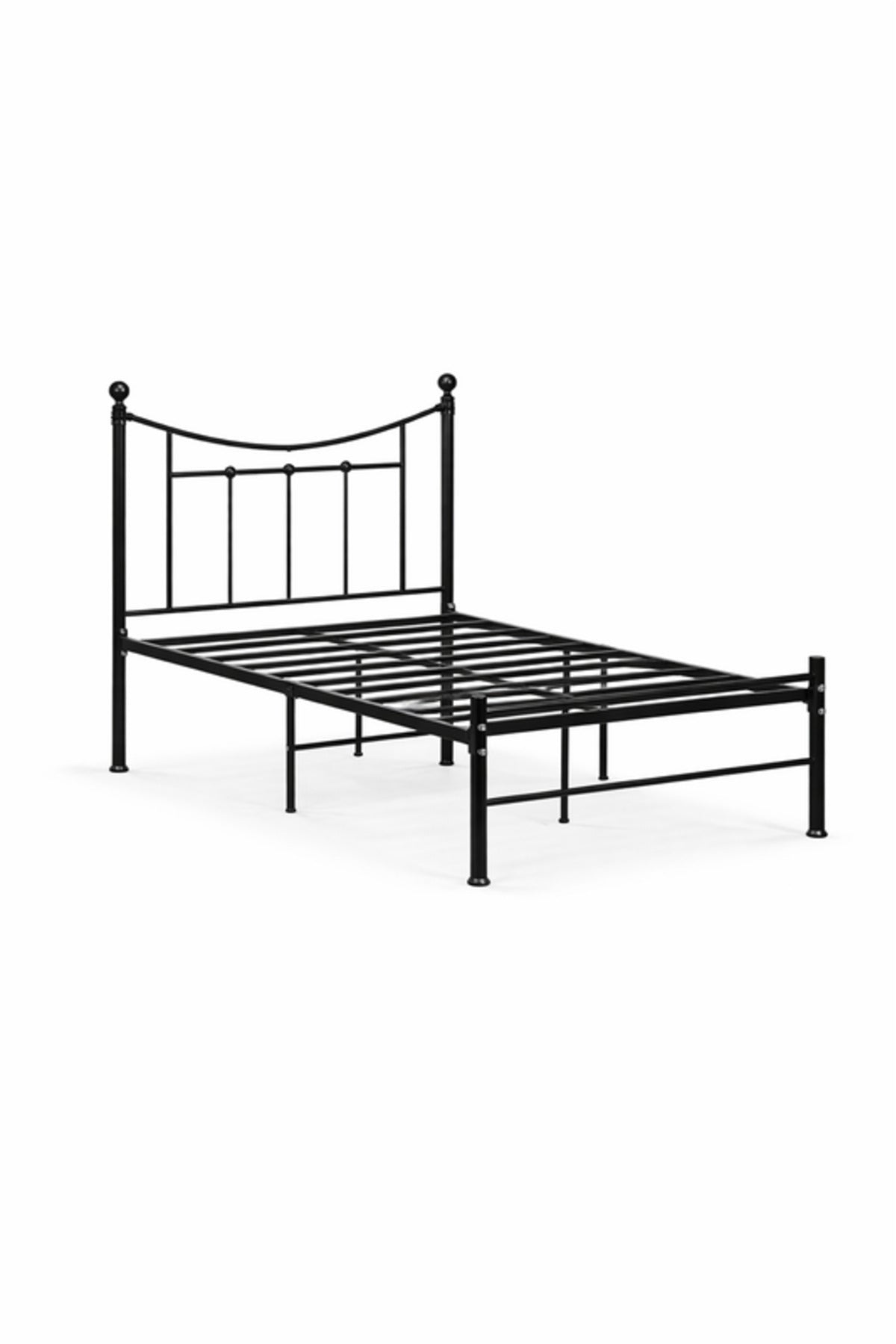 Black Metal Bed Frame with Curved Headboard black metal bed / Base