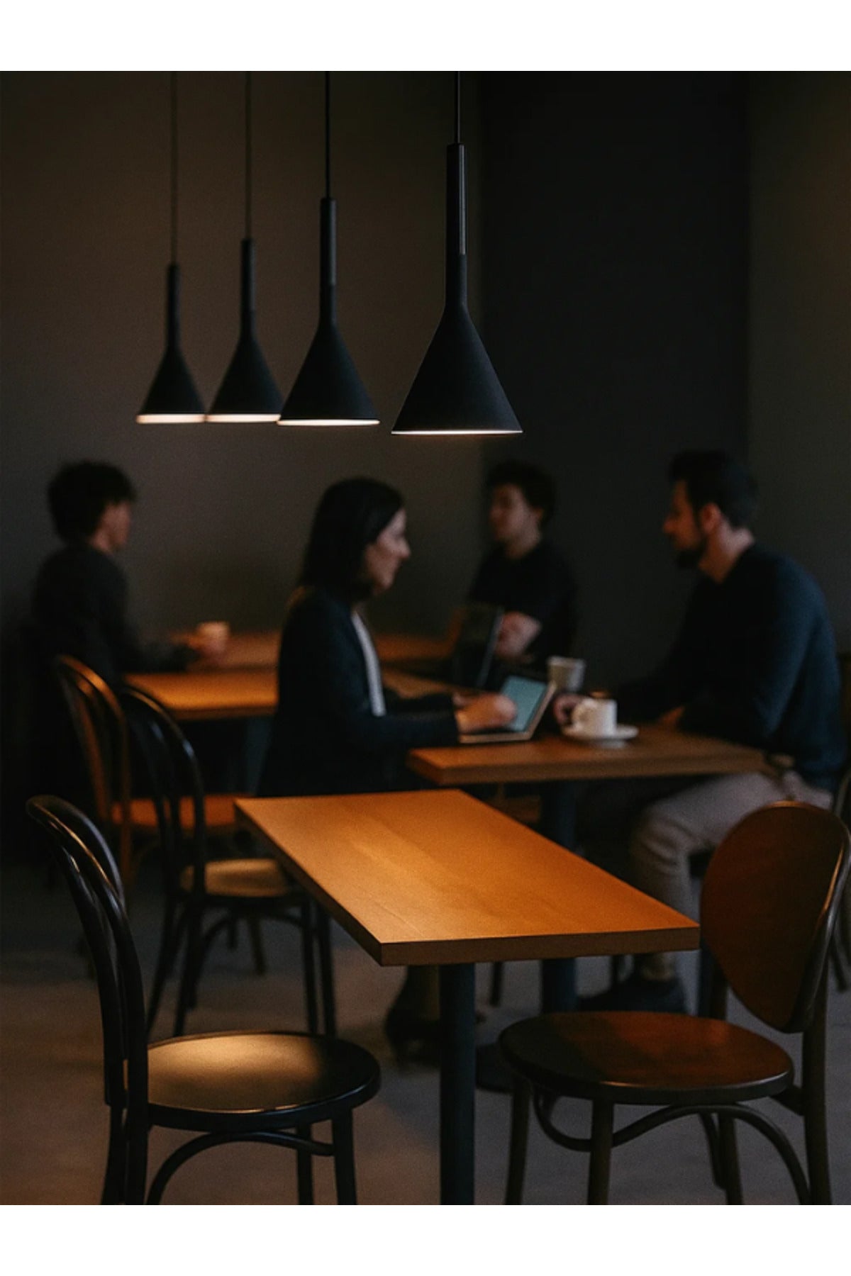Modern Black Pendant Light Ð Minimalist Hanging Lamp for Dining & Living Room