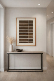 Premium Wood Wall Art 120x80cm Geometric Relief Panel for Living Room Bedroom Office Decoration