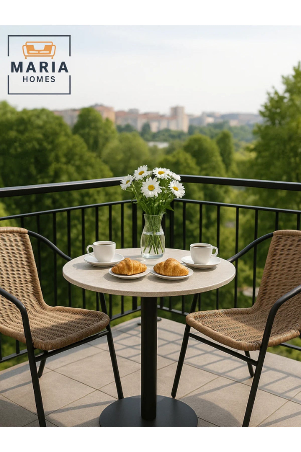 Gray Round Dining Table 70Ð74 cm Ð Modern CafŽ & Restaurant Table with Metal Base