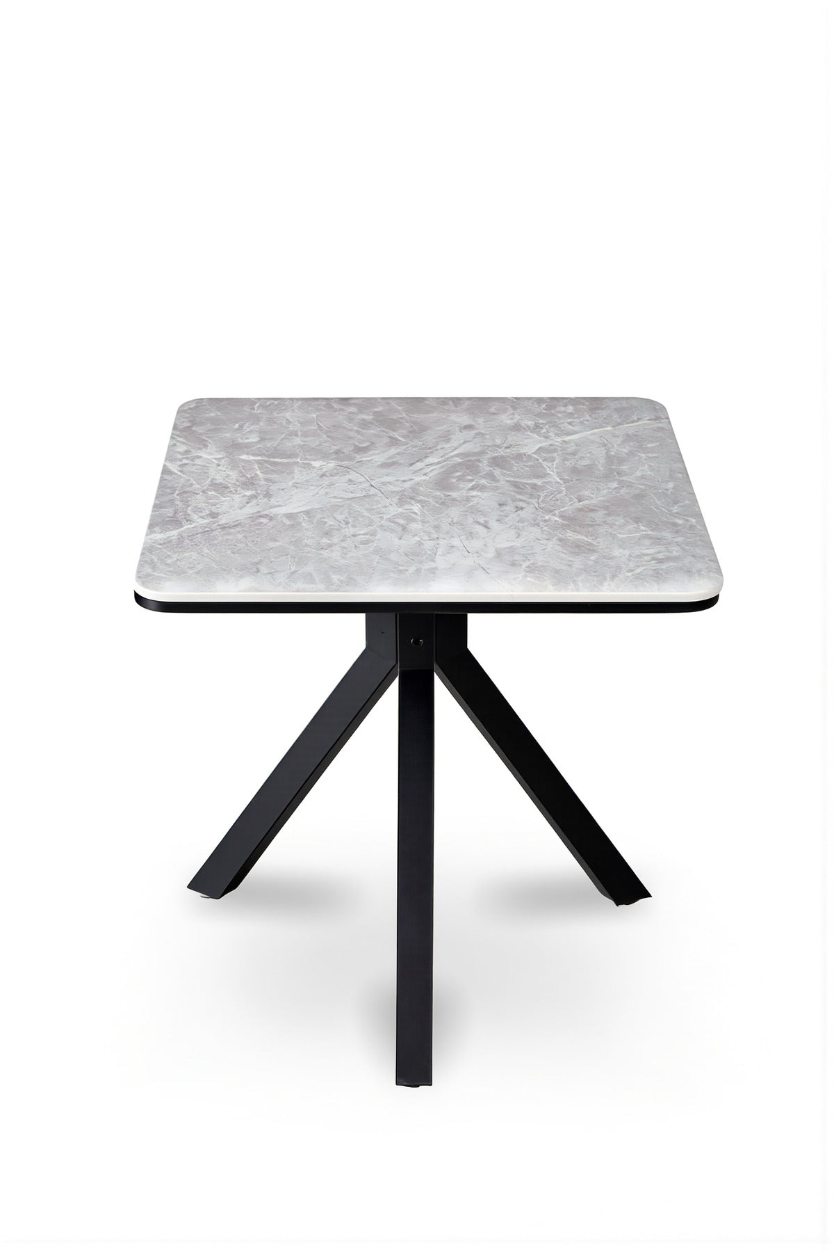 Square Grey Marble Dining Table √ê Modern Caf≈Ω, Restaurant, Office & Home Metal Furniture 60_60_60 cm