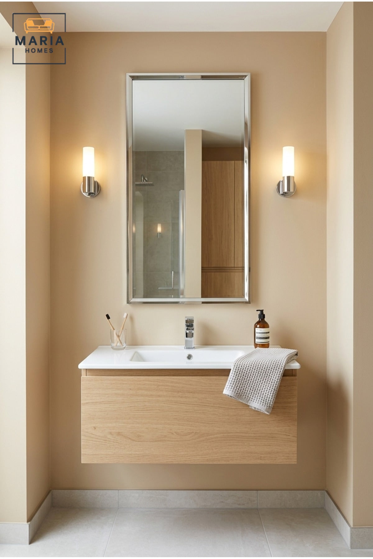 Large Rectangular Framed Wall Mirror 120 × 60 cm with Slim Reflective Border, Modern Full-Length Dressing Mirror for Bedroom, Hallway and Entryway