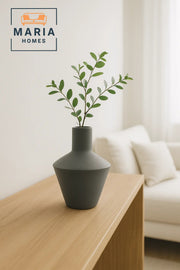 Modern Grey Decorative Vase Ð Textured Ceramic Table Vase for Home & Office DŽcor