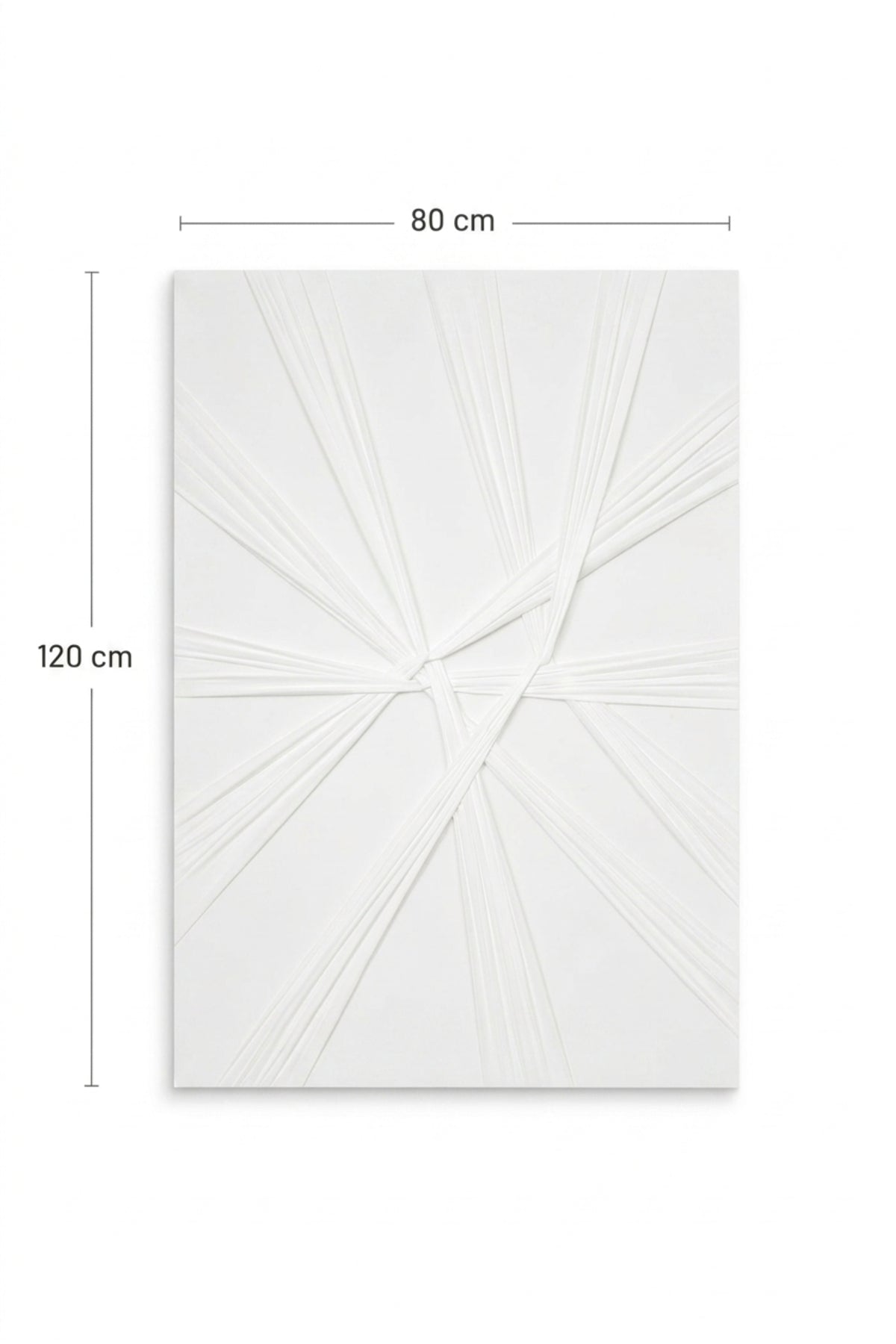 White Vertical Geometric Textured Wall Art √ê Modern Abstract Relief Decorative Artwork